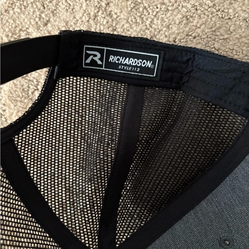 Richardson Style 112 Green Diamond Gray and Black Trucker Hat - Picture 3 of 4